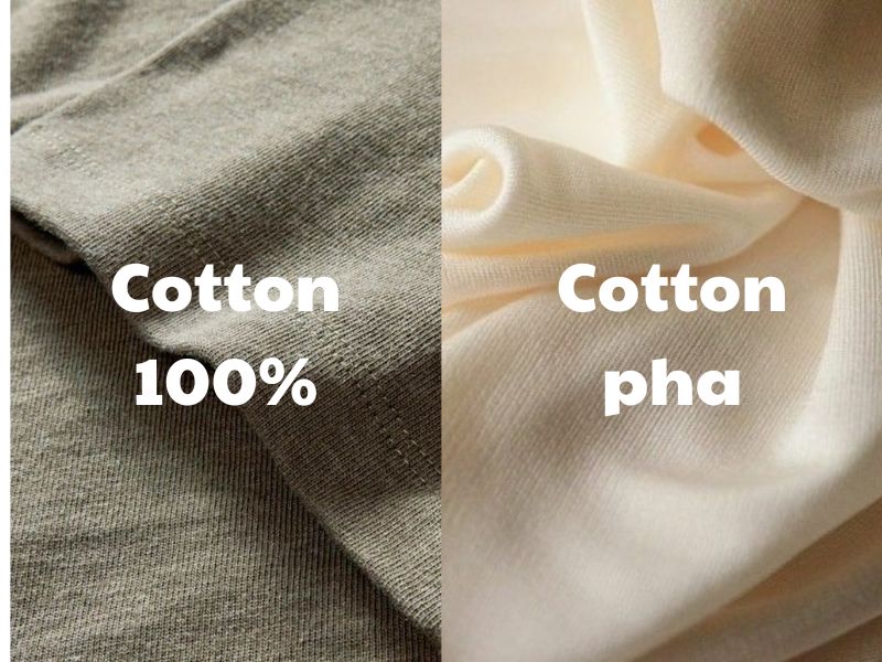 Vải cotton 100% và cotton pha