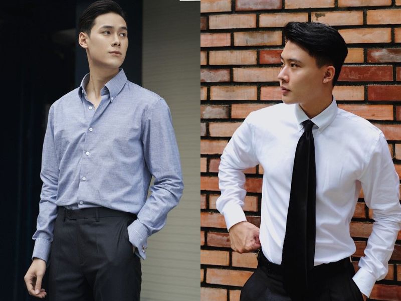 Cổ áo button-down